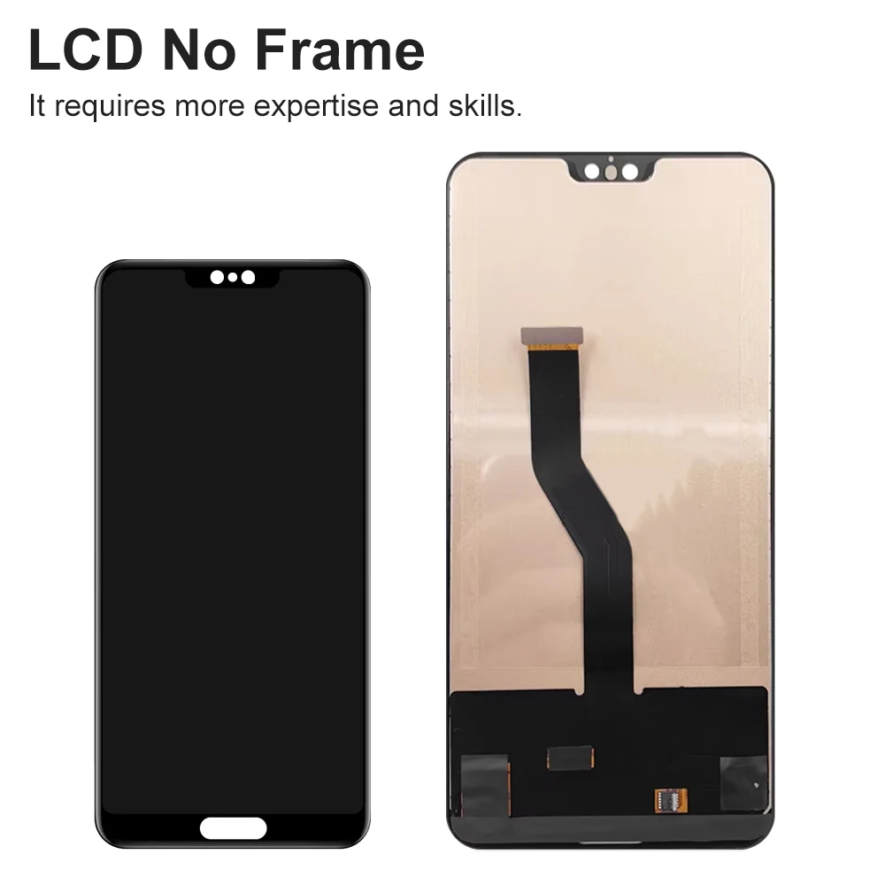 P20 Pro TFT LCD Tela Aeembly para Huawei P20 Pro CLT-L29 CLT-L09 Display LCD Touch Screen Digitador com Substituição de Moldura