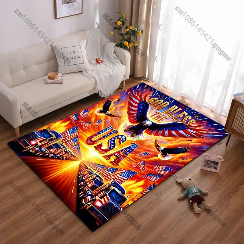 Tapis patriotique, liberté, force, unité nationale, tapis de yoga, décoration de salon, tapis d'éveil pour enfants, paillasson, tapis de zone