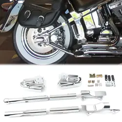 Motorcycle Swingarm Tube W/ Phantom Axle Covers Chrome Motocross Modified Parts For Harley Heritage Softail Classic 2000-2007