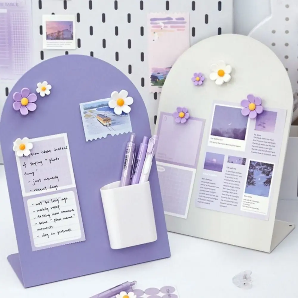 Creative Large Capacity Desktop Message Board Vertical Curved Magnetic Photo Frame Note Board Office Home Desktop Ornament