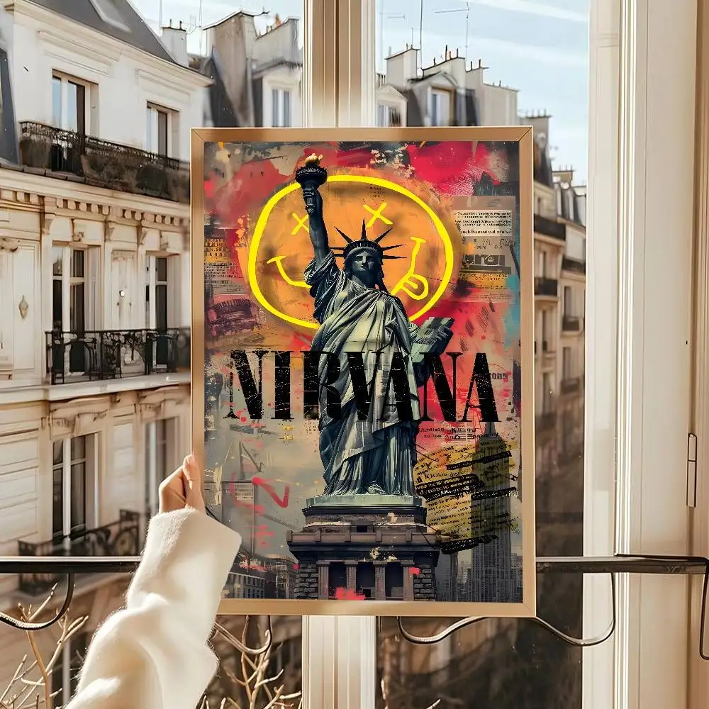 Rock Band A-N-Nirvana Poster And Prints Wall Art Pictures For Modern Bedroom Game Room Home Decor view 5