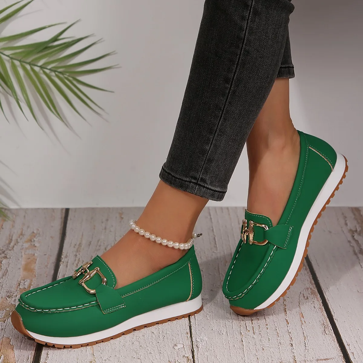 Summer Hollow Out New Style Pu Leather Driving Loafers for Middle Aged & Elderly Women, Soft Bottom Wedge Heels Loafers