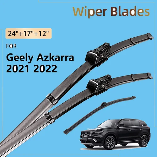 Escobillas de limpiaparabrisas delanteras y traseras para Geely Azkarra 2021 2022 Atlas Pro NL-3 Boyue X, accesorios para parabrisas, cepillos para ventana