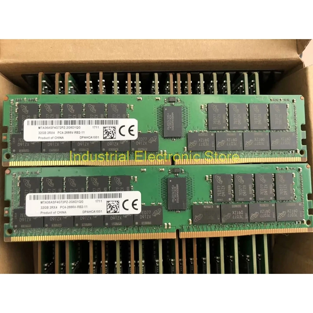 1 قطعة RAM ل MT 32 جرام 32 جيجابايت 2RX4 2666 PC4-2666V DDR4 الذاكرة MTA36ASF4G72PZ-2G6D1QG