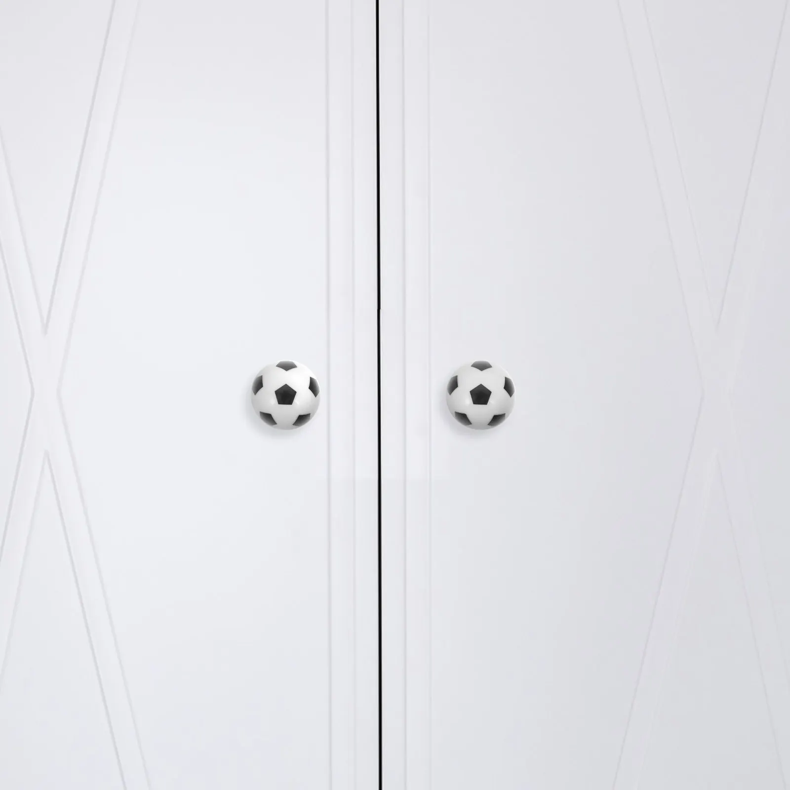 8Pcs Soccer Ball Drawer Knobs Anti- Cabinet Handles Plastic Dresser Pulls Wardrobe Door Hardware Toddler Safe