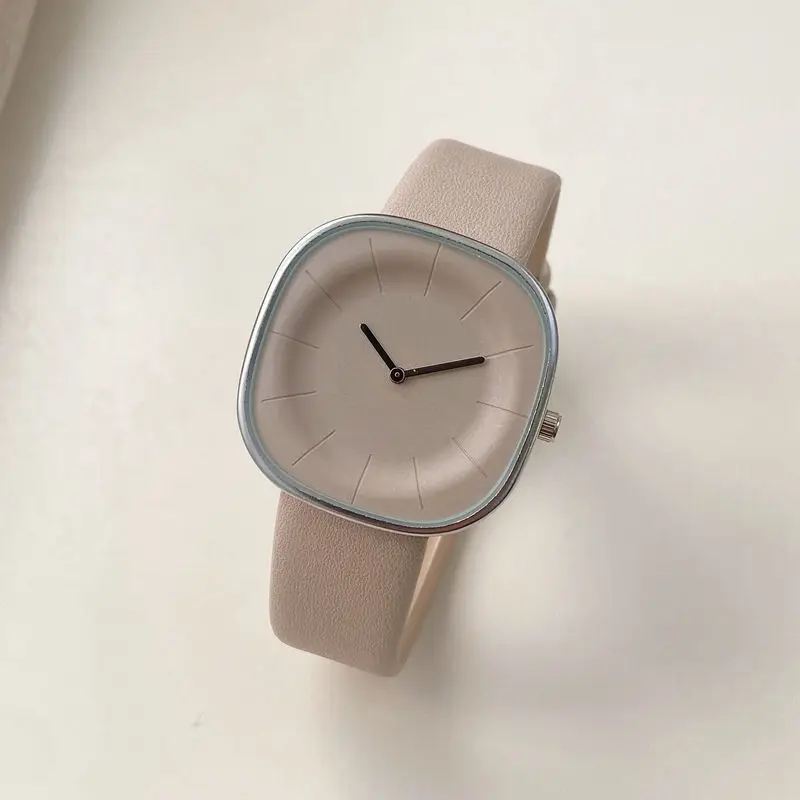 Square Quartz Stainless Dial Casual Wrist Watches Leather Strap Fashionable Clock Waterproof Wristwatch for Women