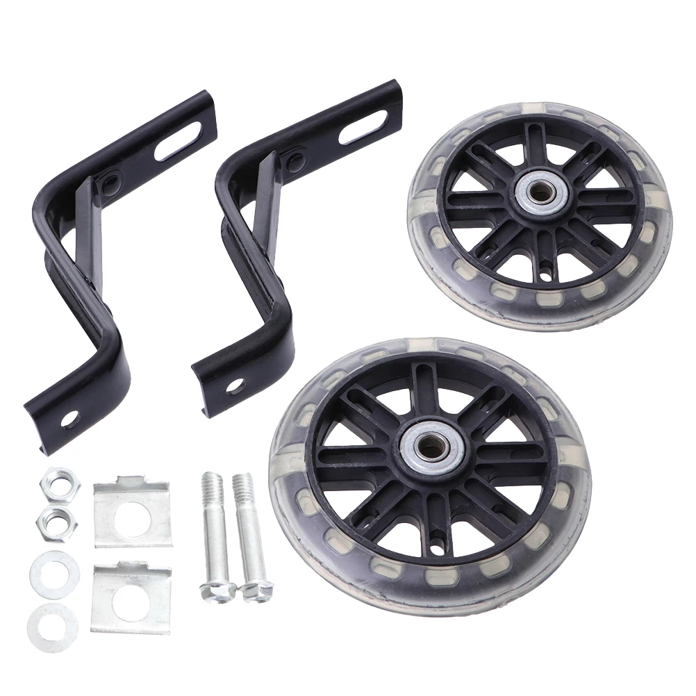 

2 PCS Accessories Training Wheel Bicycle Kids Bike Wheels Stroller Flashing Auxiliary with