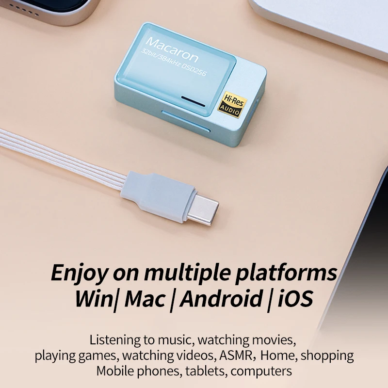 iBasso Macaron HIFI 휴대용 USB DAC 헤드폰 앰프 CS43131 디코더 4.4mm/3.5mm PCM 32bit/384khz 기본 DSD 25…