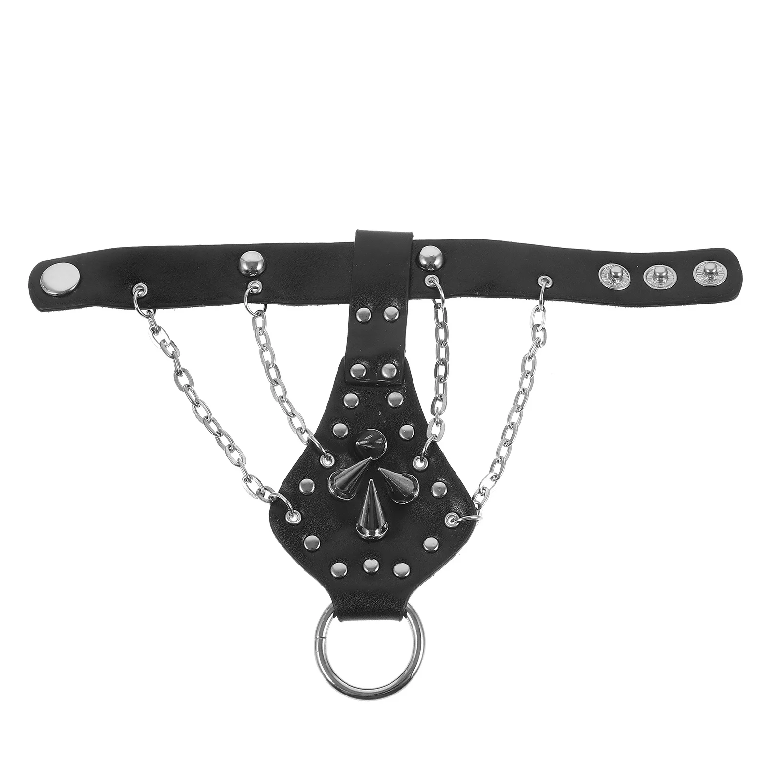 

Punk Finger Bracelet Gothic Metal For Women Halloween Party Costume Spiked Chain Bracelet Goth Jewelry Hand Cuffs Chain