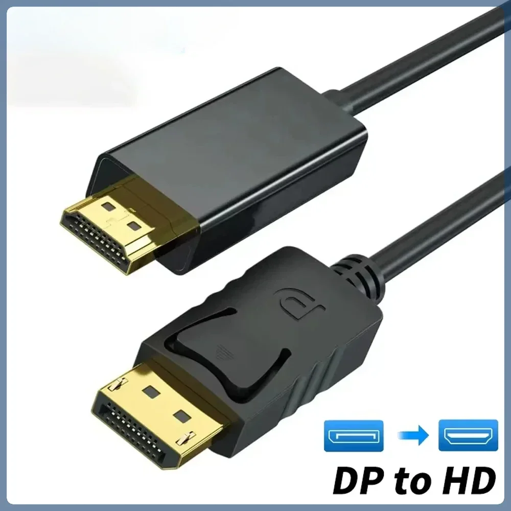 Cable HDMI de puerto de pantalla 4K, adaptador Compatible con DP a HD, puerto de visualización, Cable de Audio y vídeo para PC, portátil, Monitor, Cable de proyector HDTV