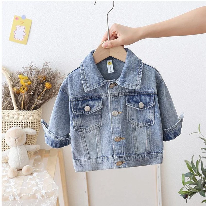 2023 Fashion Cartoon Daisy Denim Jacket For Girls Coat Spring Autumn Children Outerwear Kids Casual Jackets Costume 2-7 Years