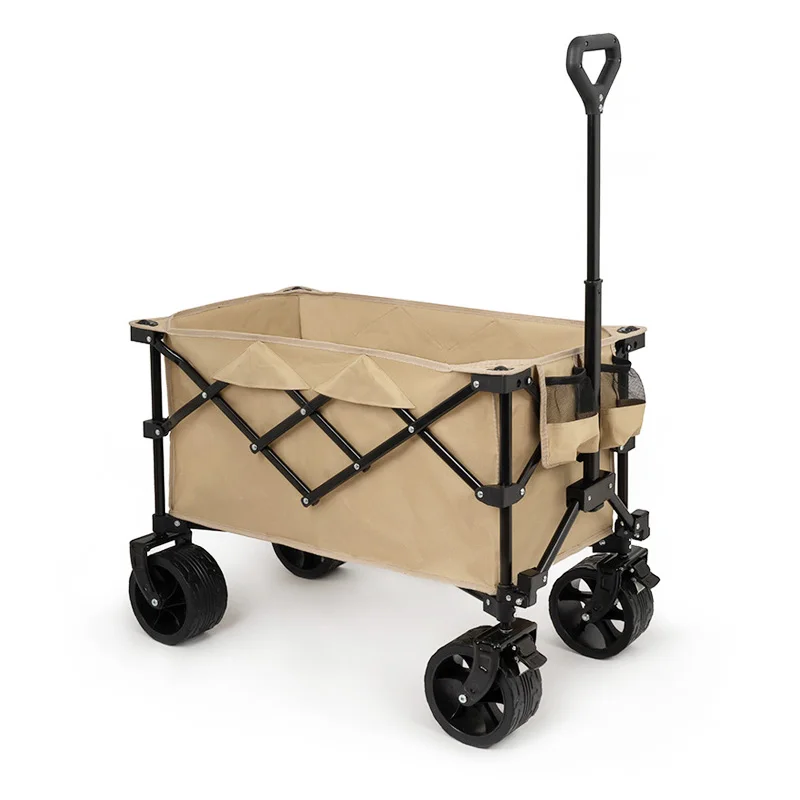 

Large Capacity Durable Iron Collapsible Trolley Multifunction Portable Foldable Hand Carts for Outdoor Use for Camping Beach
