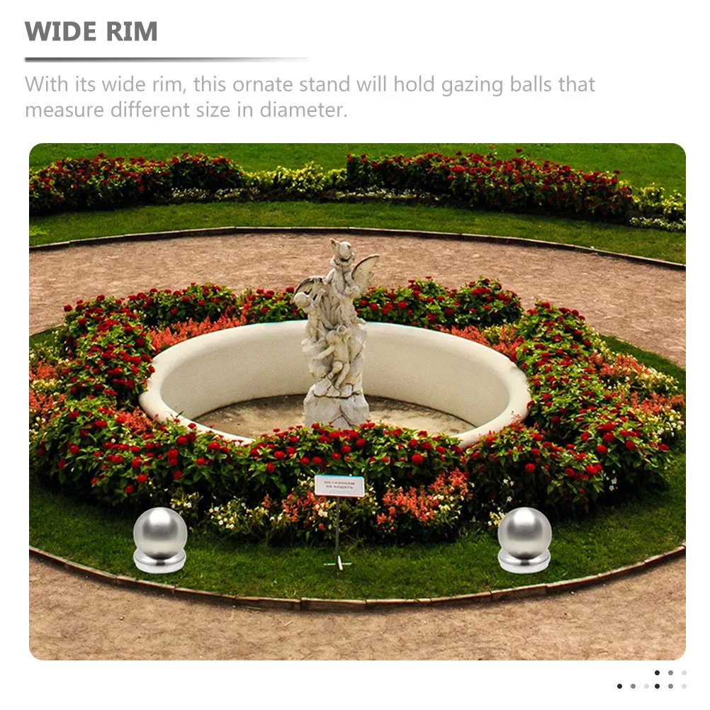 

Metal Garden Reflective Ball Stand Stainless Steel Thickened Gazing Globe Base Outdoor Decorative Display Holder For