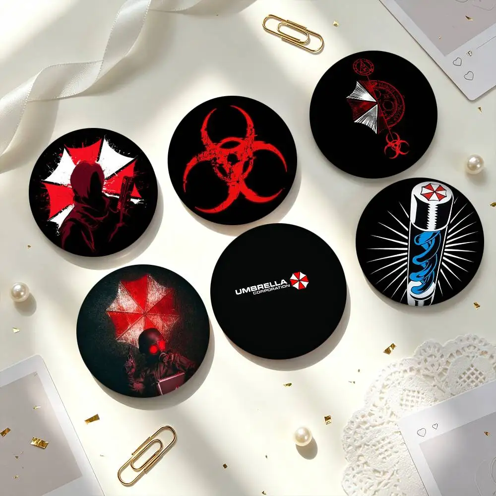 R-Resident Evil Umbrella Corporation  25 32 44 58 75mm Badges Personalized Round Brooches Pins Accessory Gift
