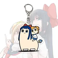 Japan Anime Pop Team Epic Keychain Jewelry Cartoon Acrylic Pop Pipi Keychain Keyring Gift