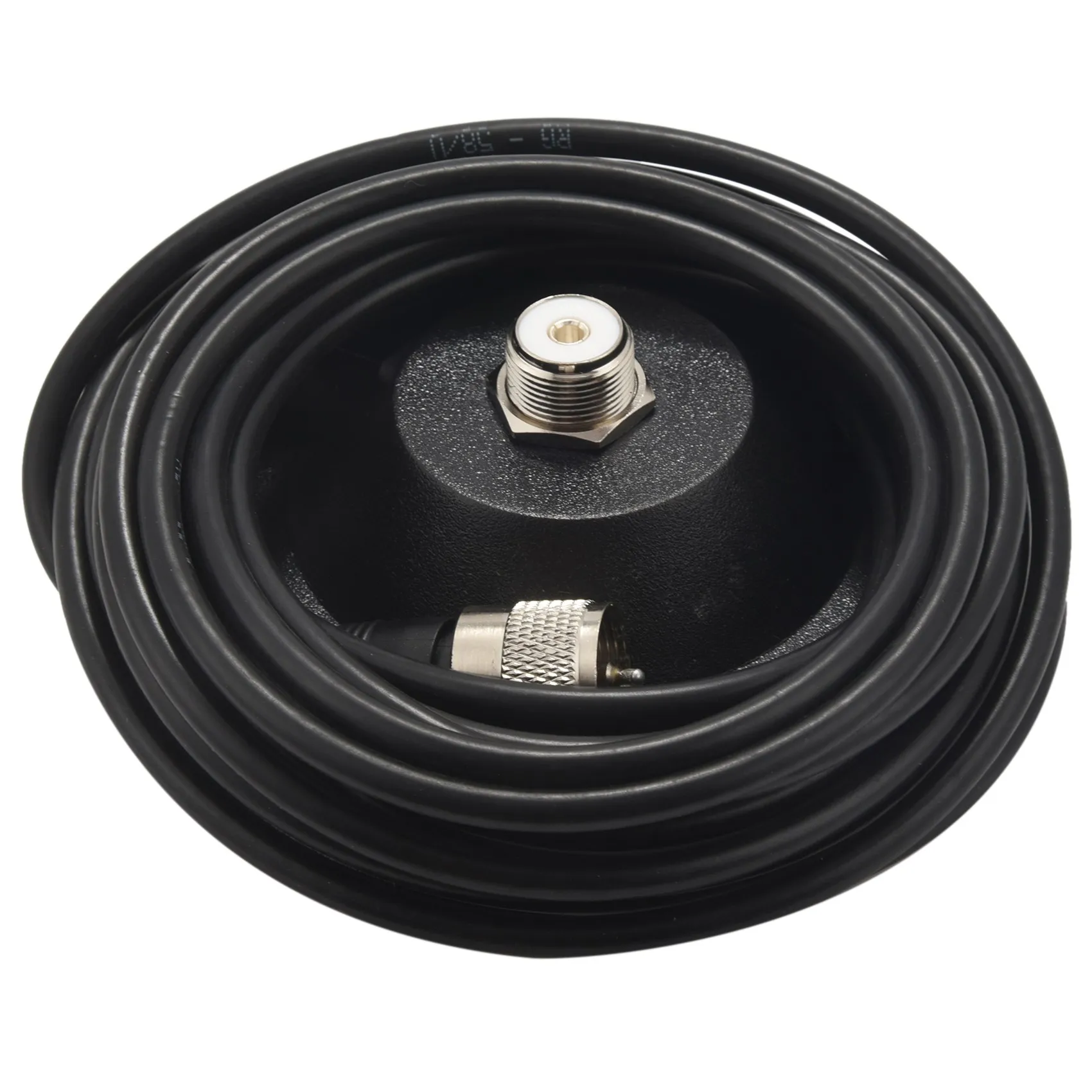 Antena móvil para coche, Base magnética para montaje en techo, 5M, 16,4 pies, Cable coaxial RG58, UHF macho A002