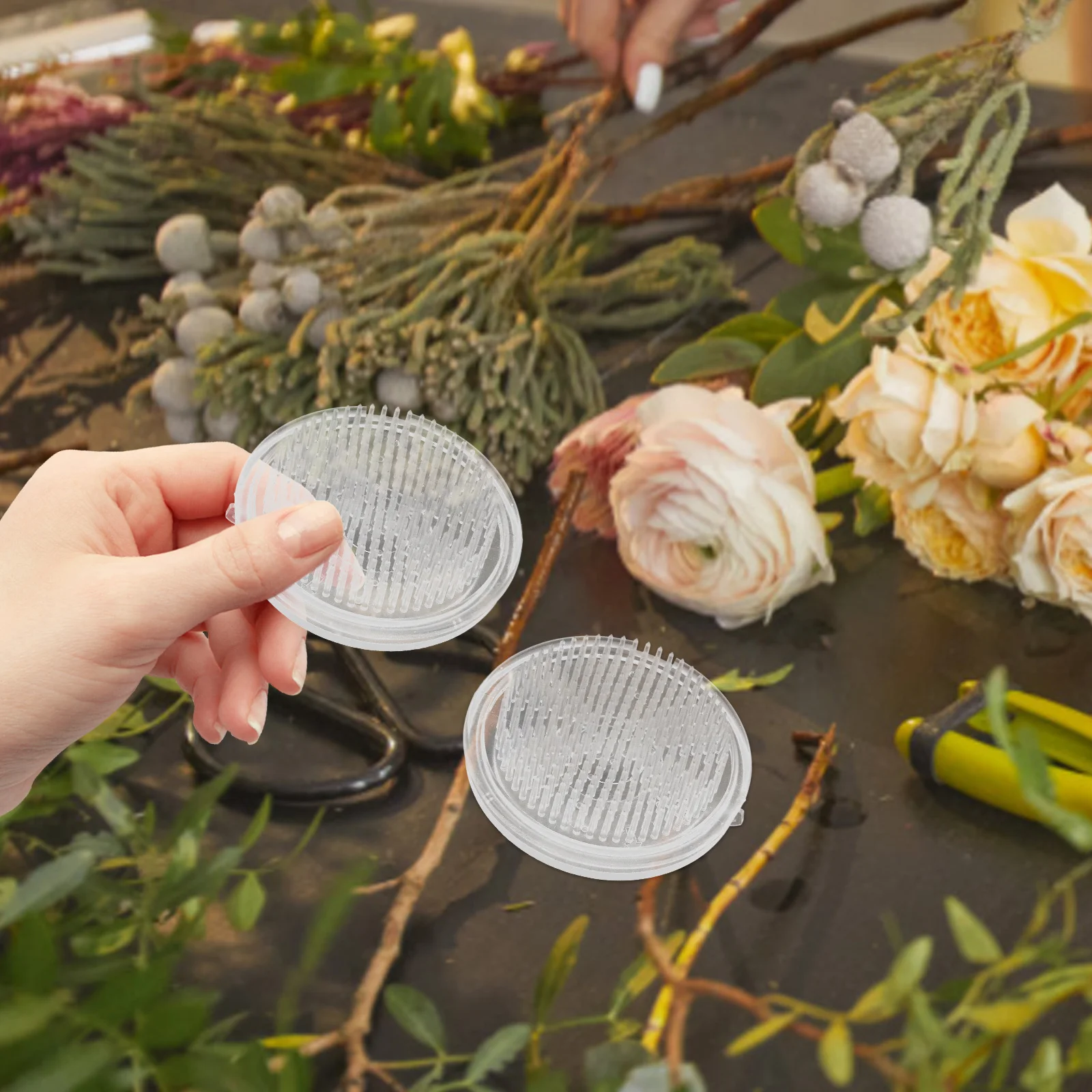 حامل دبوس منظم زهور الضفدع المتين، دبابيس طويلة بتصميم بسيط لمستلزمات ترتيب الزهور