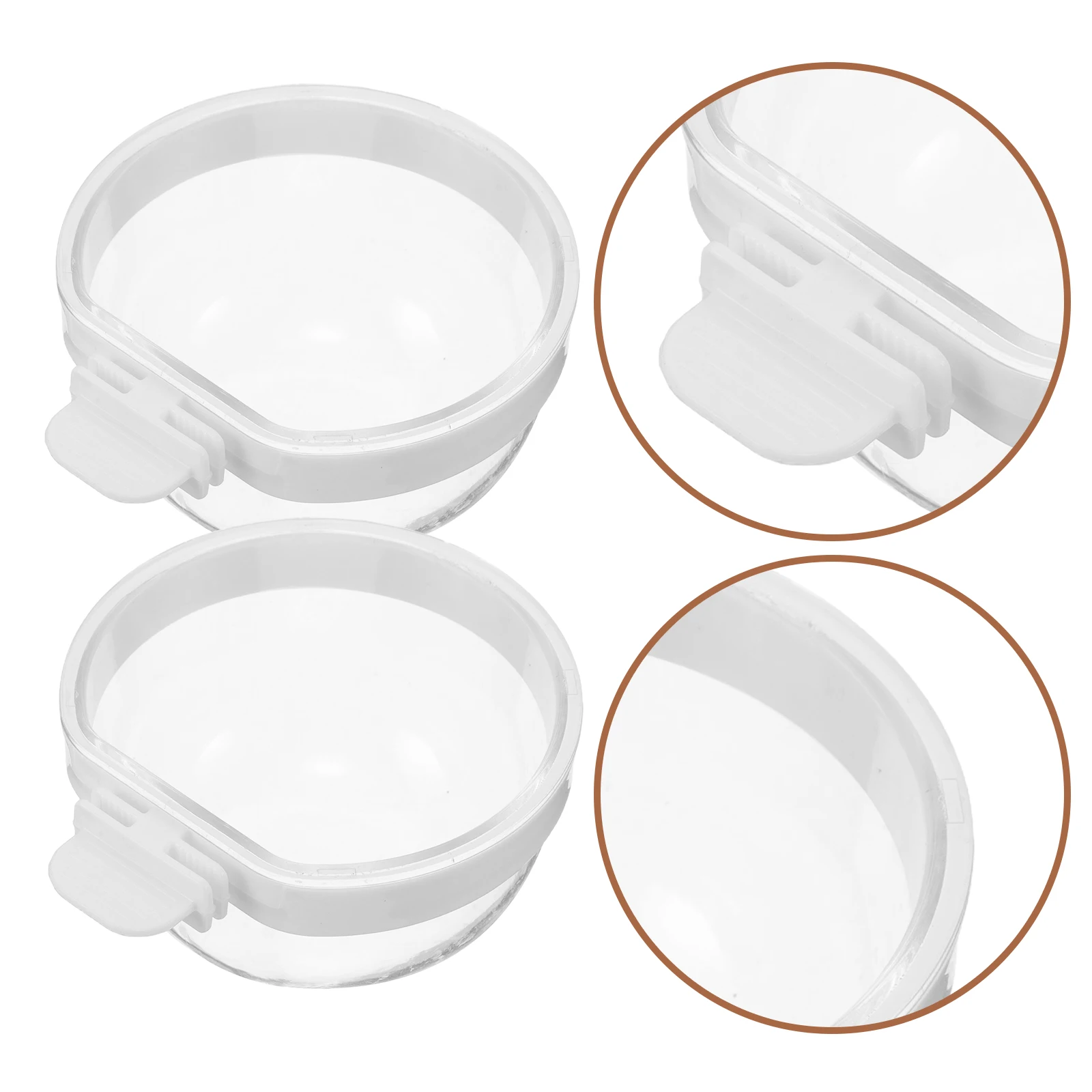 

12 Pcs Parrot Water Feeder Bird Food Container Cage Bowl Plastic Feeding Cups Hanging Parakeet Feeders