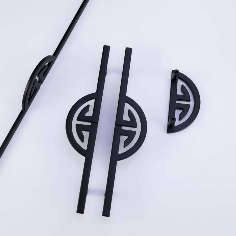 

New Chinese Style Handles for Furniture Black Bedroom Wardrobe Dresser Nightstand Handles Kitchen Drawers Cabinet Pulls