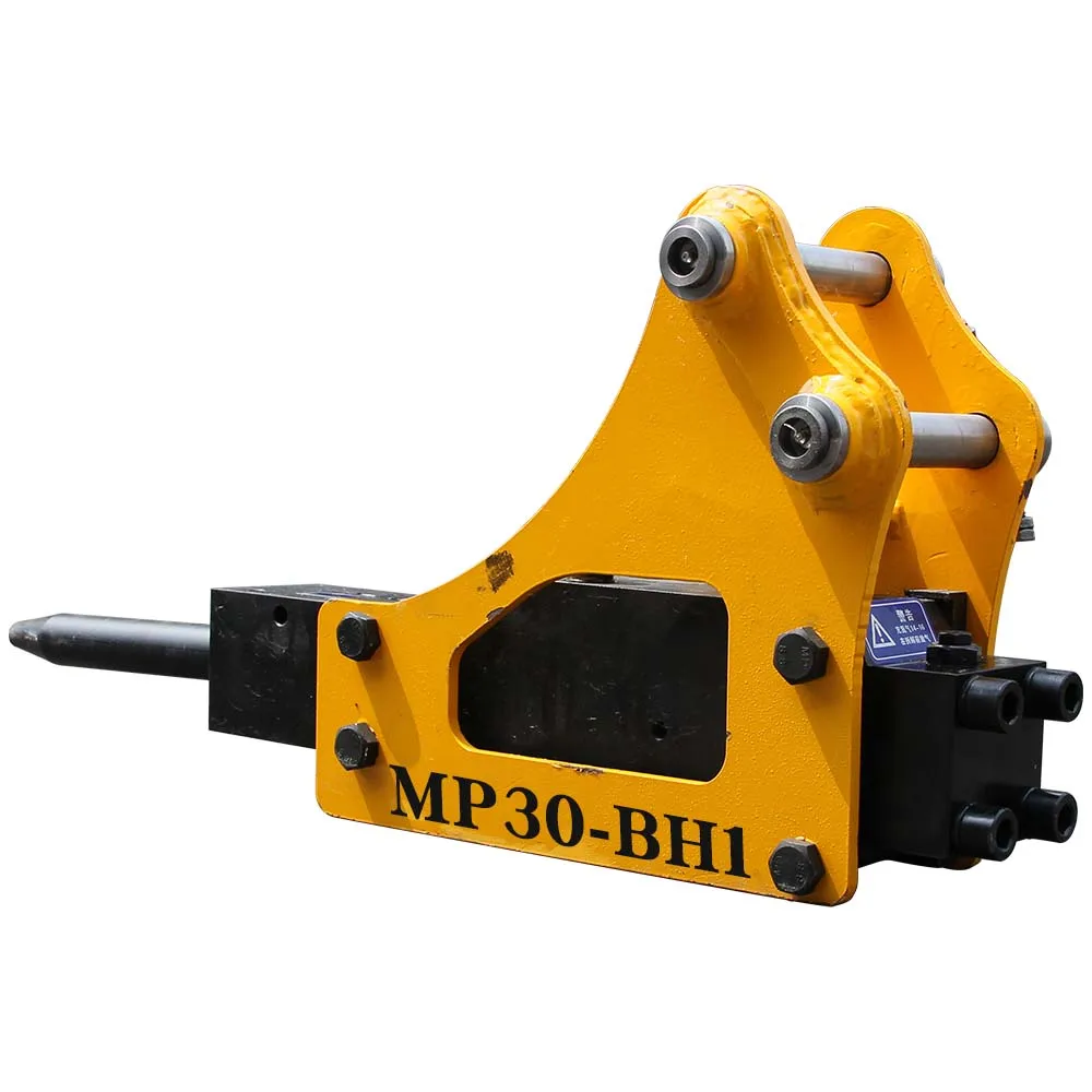 Mini Excavator Attachment: Metal Hydraulic Breaker Hammer with Toolbox & Oxygen Cylinder, Compatible with 1 - Ton Mini Excavator