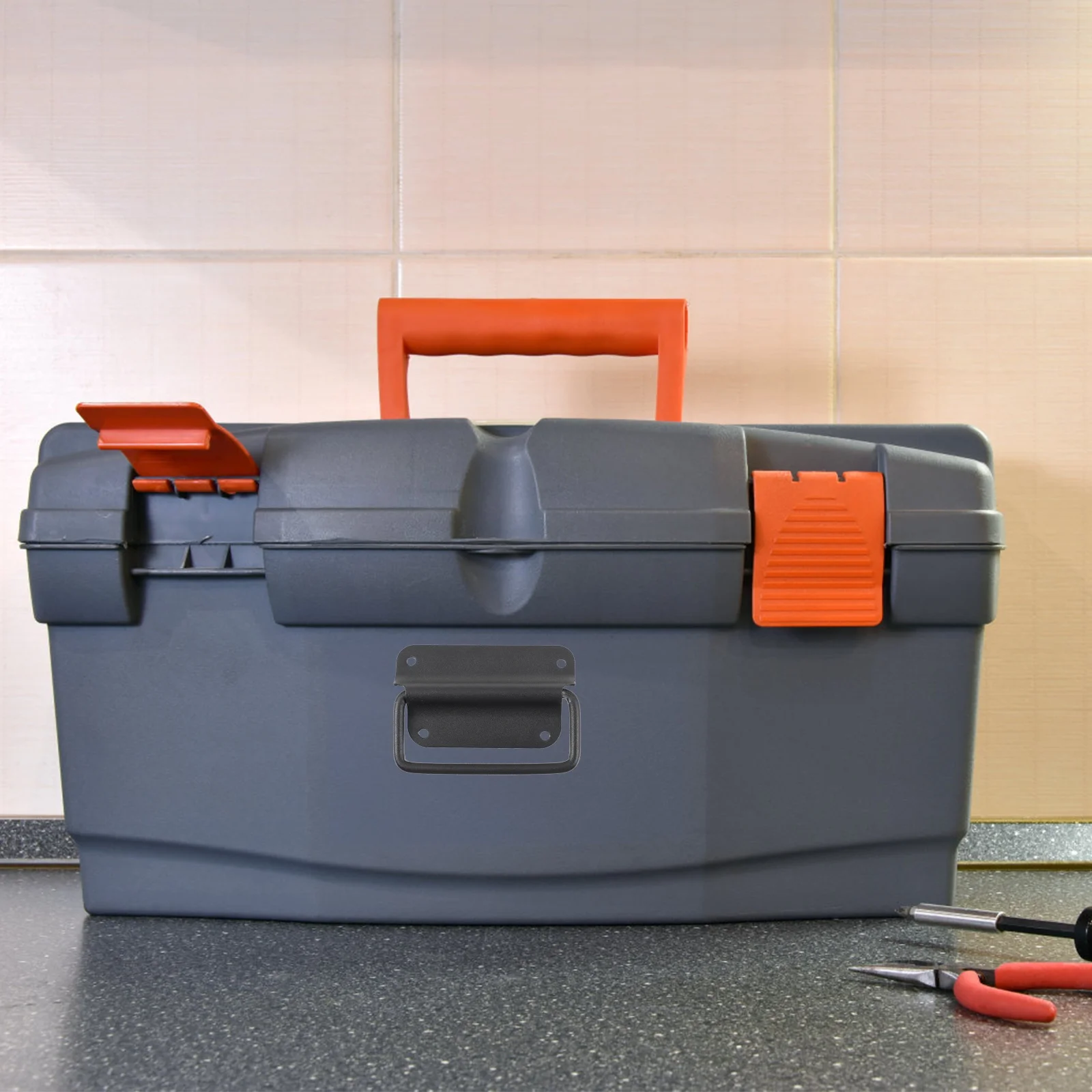 

2Pcs Stainless Steel Folding Pull Handle Durable Toolbox Wooden Box Suitcase Cabinet Door Handle Sturdy Rust Resistant