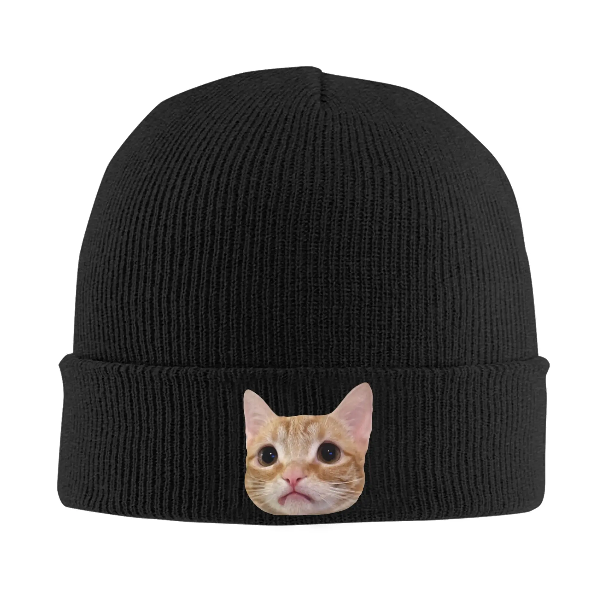 Nacho Cute Face Beanie Hats  Knit Hat Men Women Casual Elastic Caps Autumn Outdoor Sport Pattern Bonnet Hats