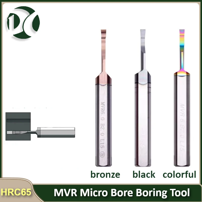 

HRC65 MVR Расточный инструмент с микроотверстиями Инструмент для обработки твердосплавных токарных станков MVR 6 мм MVR 8 мм Расточный резак для стали, алюминия