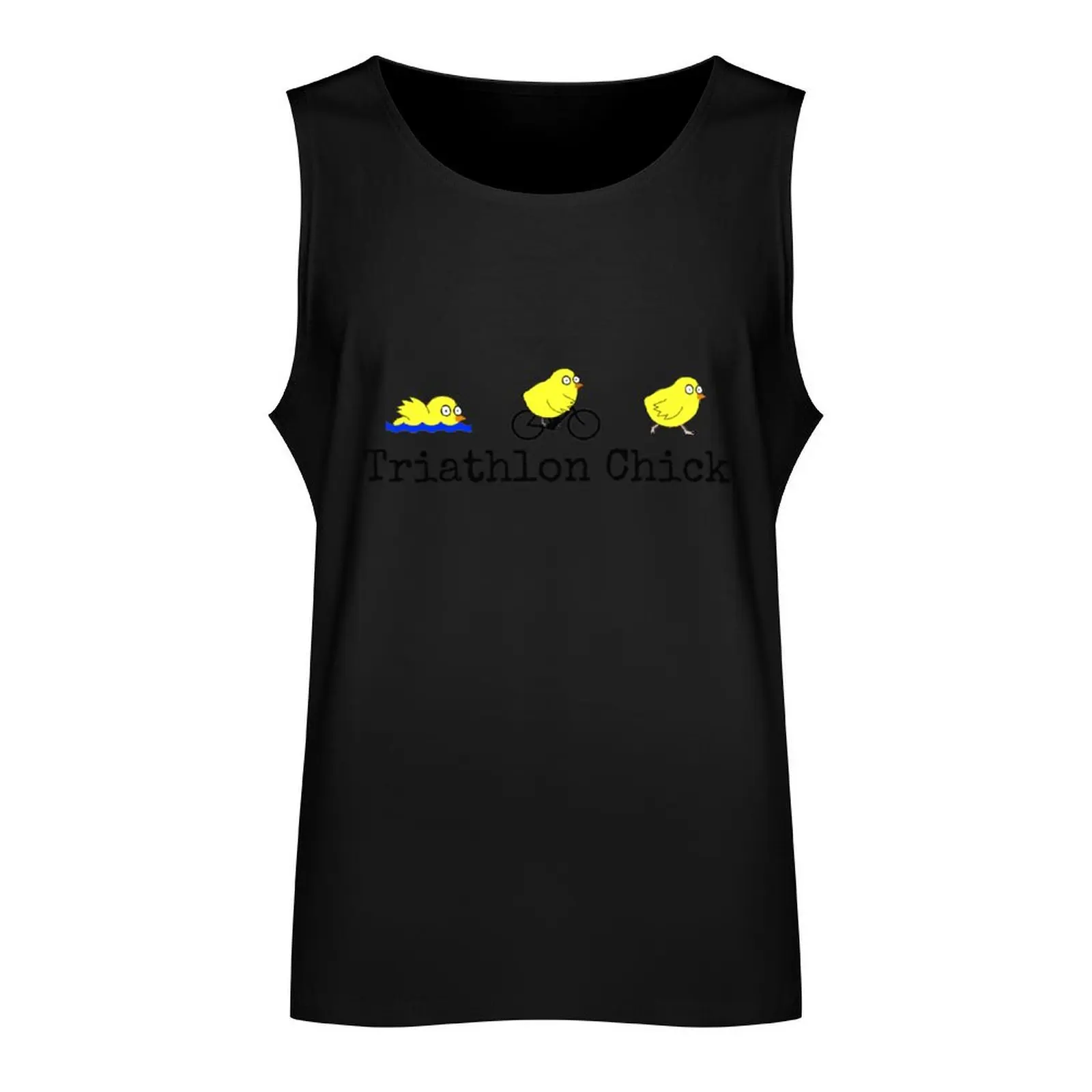 Triathlon Chick Tank Top Men's fitness t-shirt t-shirt for man gym clothes men