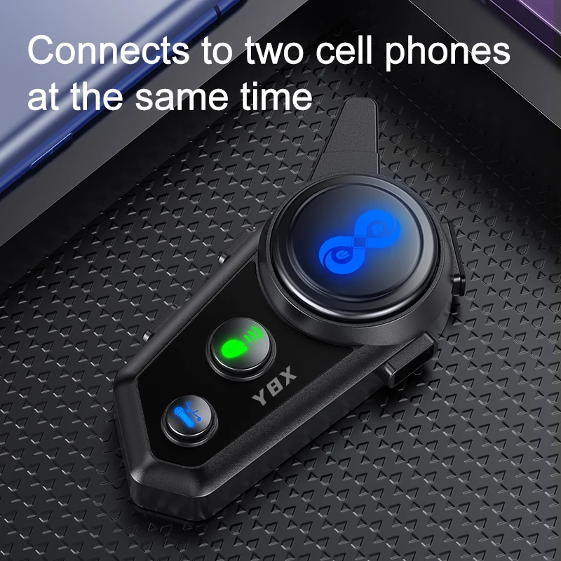 Y8X  Music Sharing 500M BT Helmet Intercom Motorcycle