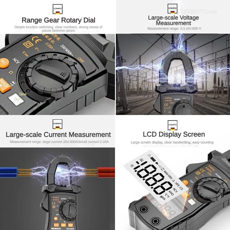 Xiaomi Komax Smart Digital Multimeter Fully Automatic and Multifunctional Clamp Digital Ammeter Home High-precision Clamp Meter