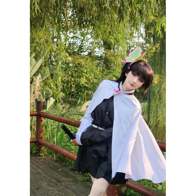 A2025 nuevo disfraz de Kanao Tsuyuri Kanawo Cosplay Anime Demon Slayer Unform Kimetsu No Yaiba vestido de fiesta para niños y adultos peluca pero ★   HAxib