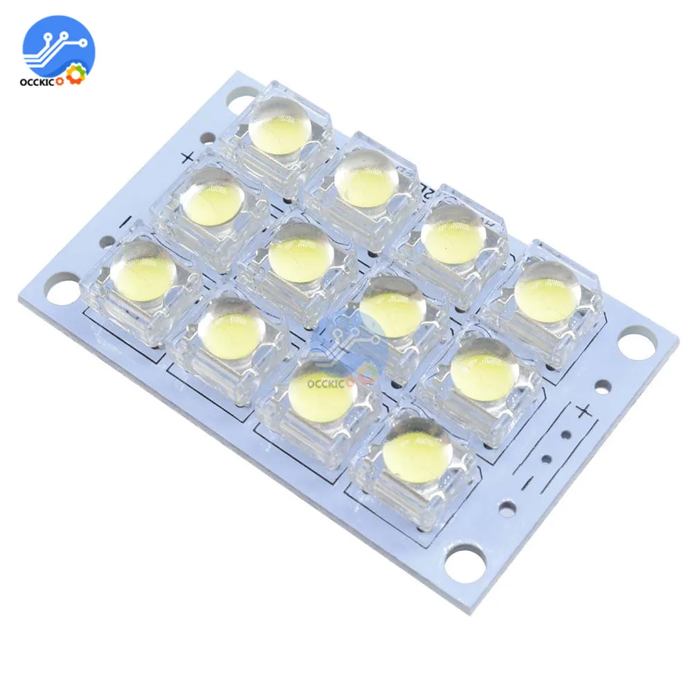 DC 3V-5V 12 LED Super Bright White LED Piranha Board Night LED Lights Lamp Module Board Diy Kit