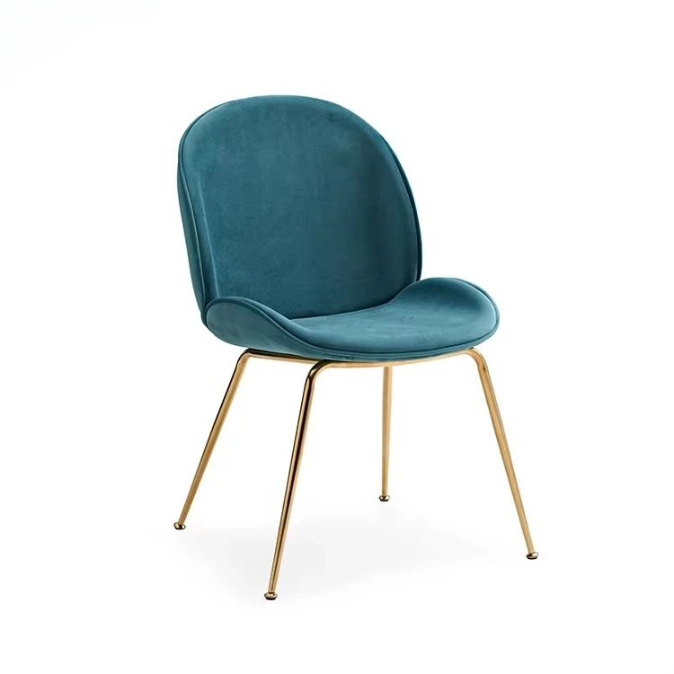 

&c Wholesale Modern Nordic Velvet Luxury Metal Dining Chair for Living Room Restaurant Hotel Home Apartment