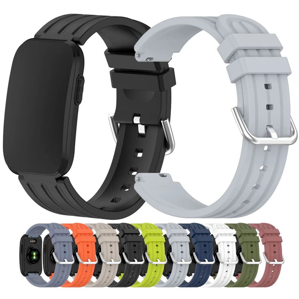 For Garmin CIRQA Smart Band Quick Release Watchband Texture Surface Wristband For Garmin CIRQA Strap With Silver Buckle