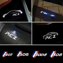 2pcs Car Led Door Welcome Lamps Projector Laser Decoration Ghost Shadow Light For Peugeot 3008 407 408 508 RCZ 1007 Accessories