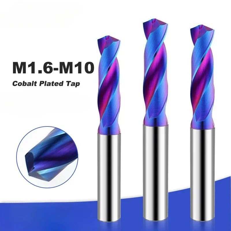 

WOY Carbide Alloy Drill Tungsten Steel Hard Stainless Blue Nano Coating Straight Handle Solid Monolithic Drill For