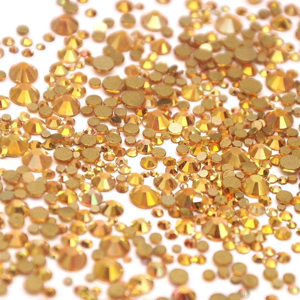 1440PCS SS3-SS20 Mix Colors Mix Size Nail Art Rhinestones Crystal Flat Back Non Hotfix Stone Diamonds For 3D Nails Decorations