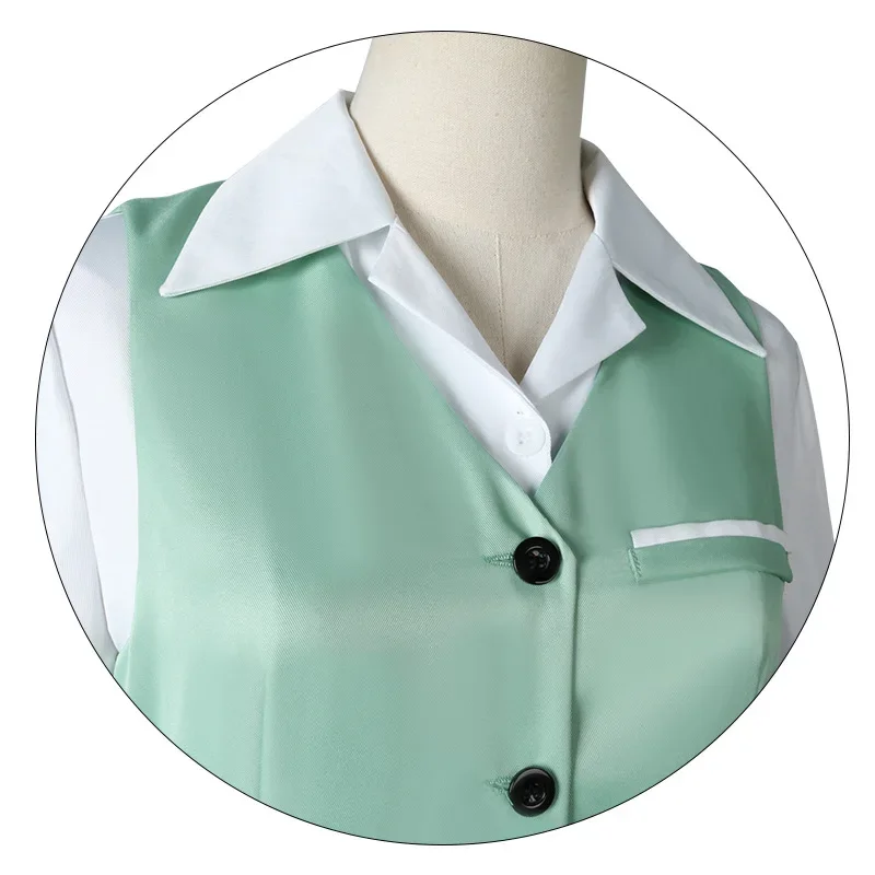 Anime Family Yor Forger Cosplay Costume Yor Briar Green Vest Shirt Skirts Work Suits for Halloween Party Family