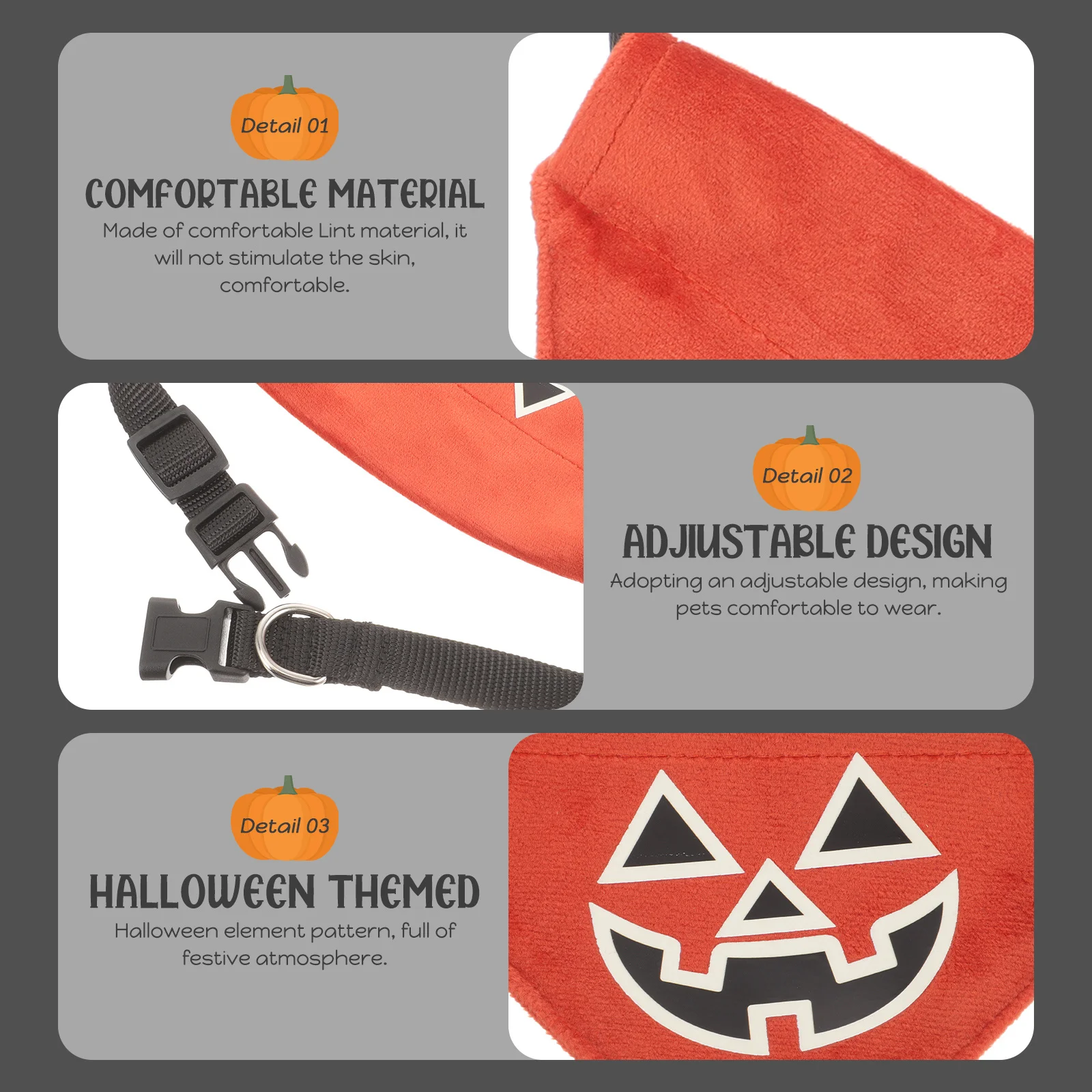 

Glow in The Dark Halloween Dog Bandana Soft Lint Festival Scarf Suitable for Party Photo Shoot Glow in The Bandana