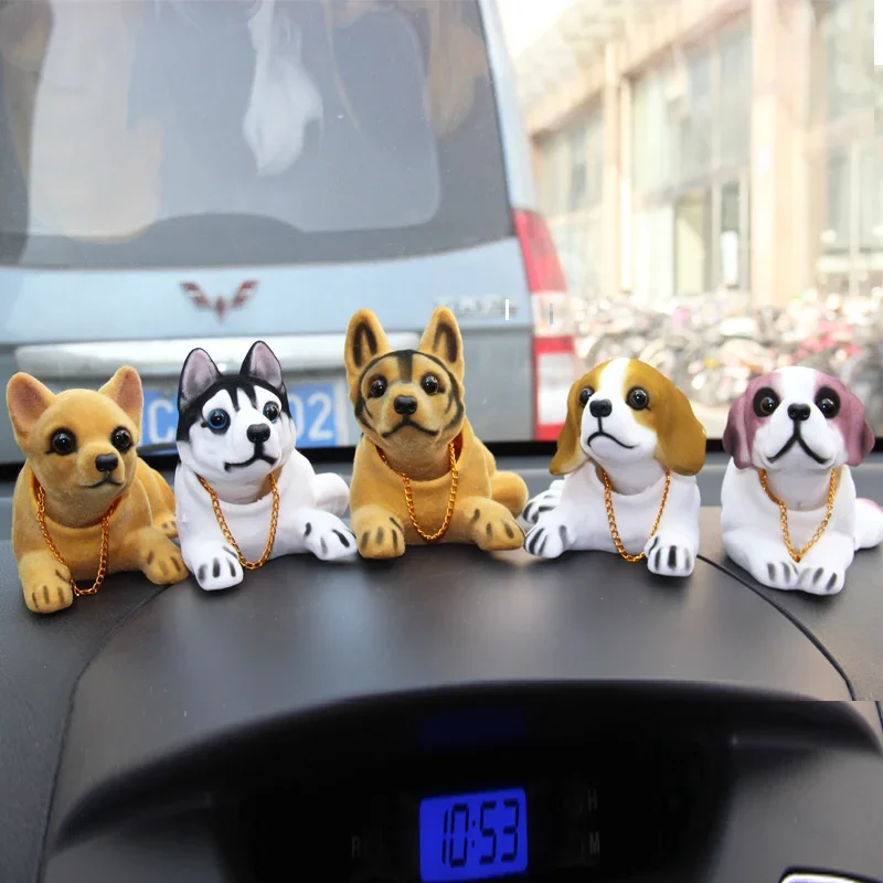 Bobble  Dog Car Dashboard Doll Auto Shaking  Toy Ornaments Nodding Dog Car Interior Furnishings Decoration Gift