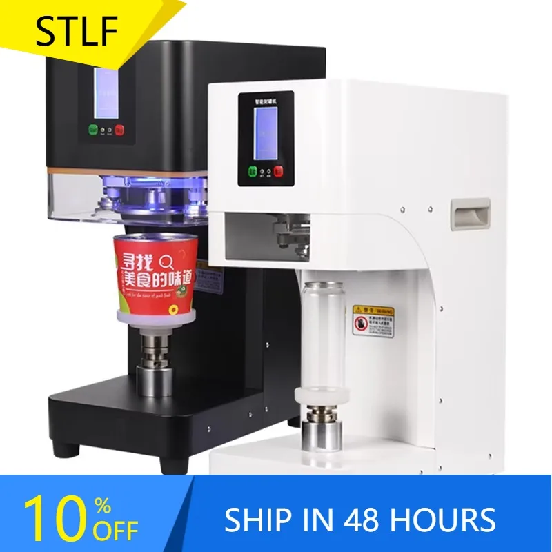 

XMSJ Automatic Non-rotating Bubble Tea Can Seamer Non-Rotary Can Sealing Machine For Soda Tin Beverage & Food Cans For Restauran