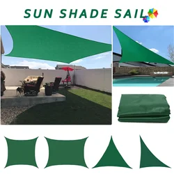 Verde escuro impermeável Sun Shade Vela, Quadrado, Retângulo, Triângulo, Jardim Terraço, Dossel, Sombra de piscina, Acampamento, Caminhadas, Quintal Toldo