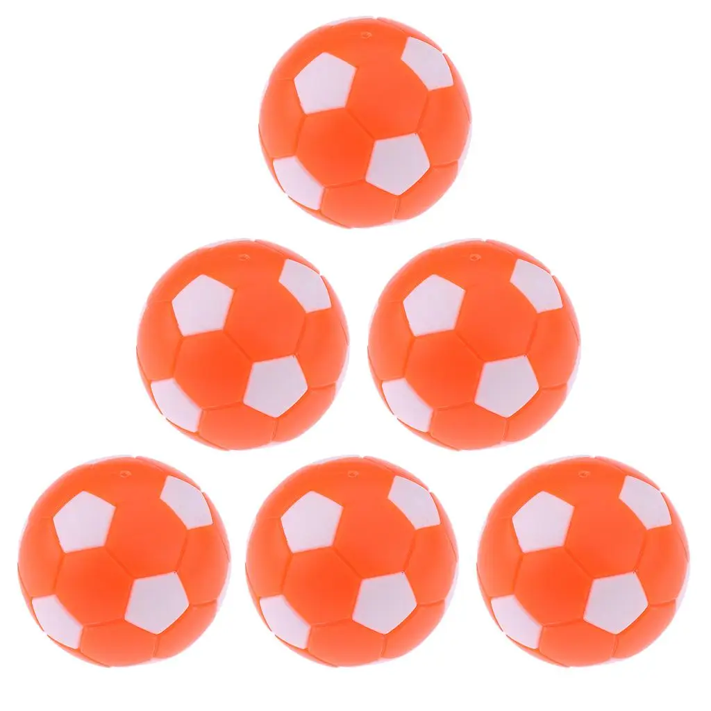 6 Pieces Table Football 36mm Plastic Balls for Foosball Machine