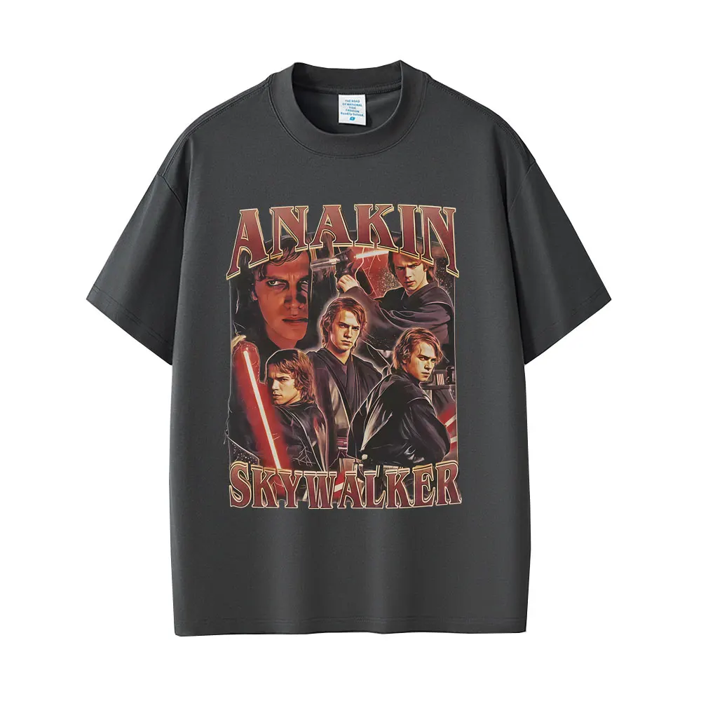 Anakin Skywalker الجرافيك تي شيرت الرجال النساء عادية القطن تي شيرت تقليدي الرجال الهيب هوب موضة المتضخم تي شيرت الشارع الشهير #2