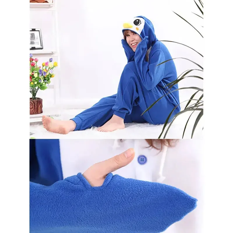 2025 12 ثمانية يصل الأزرق البطريق نيسيس للجنسين الكبار منامة Kigurumi تأثيري ازياء الحيوان نيسيي ملابس خاصة بذلة للذكور F