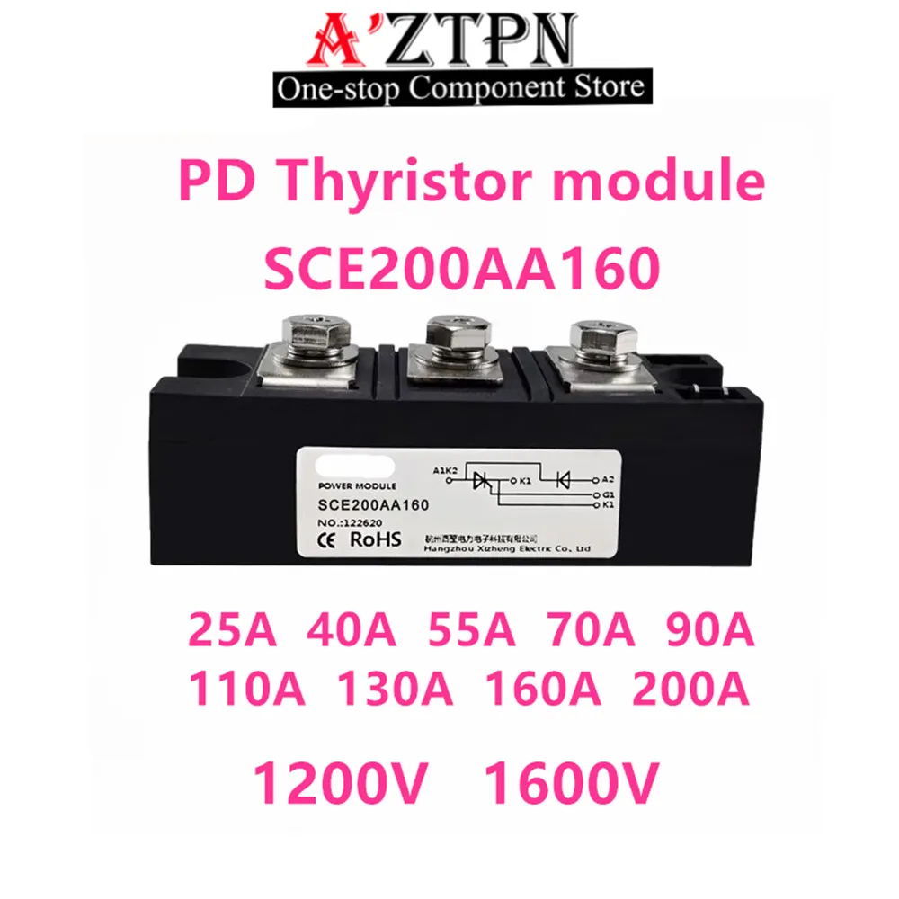 PD Thyristor module 25A 40A 55A 70A 90A 110 130A 160A 200A 1200V 1600V PD110FG160 PD55FG120  SCE200AA160 PD70FG PD130FG160