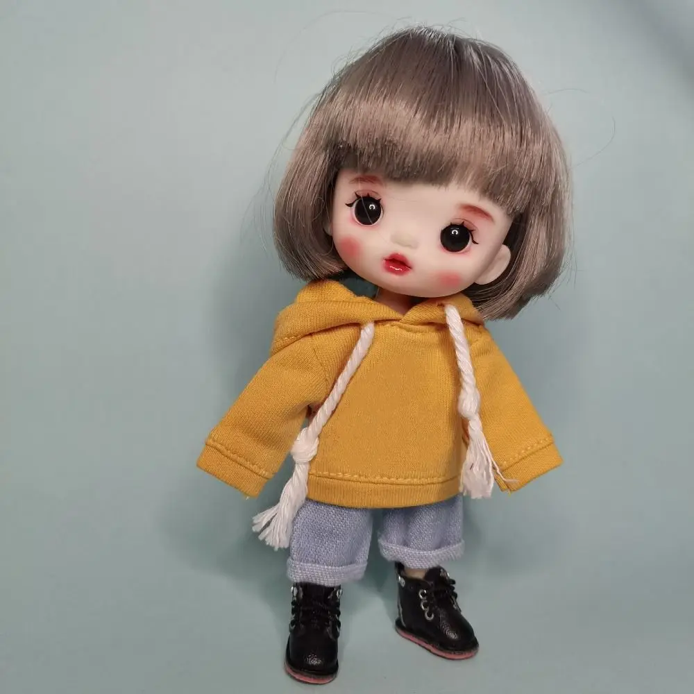 Fashion Causal Wear OB11 Doll Clothes Handmade Dress Up Doll Hoodies Play House Decoration Obitsu 11 Outfits Doll Accessories