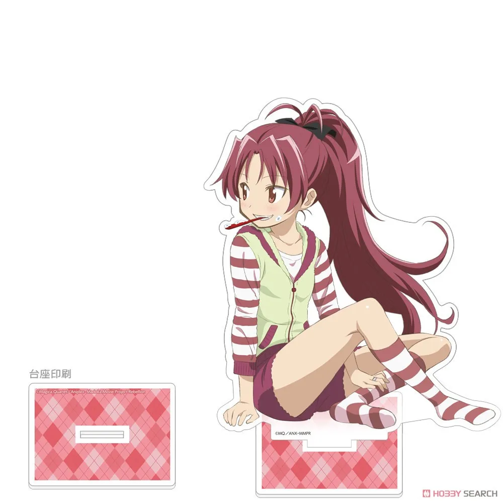 Anime Puella Magi Madoka Magica soporte acrílico figura de dibujos animados Miki Sayaka Akemi Homura colección de Cosplay modelo placa de juguete 15cm