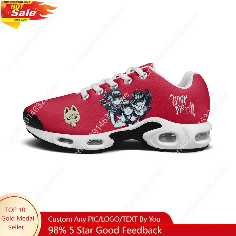 

Babymetal Japan Band Air Cushion Sneakers Mens Womens Hip-hop Rock Outdoor Running Lightweight Sports Shoes Elastic Custom Shoes