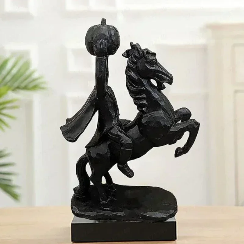 Headless Horseman Statue  Horseman Horror Sculpture  for Desktop Bookshelf Decoration Home Decoration Party Gifts Christmas